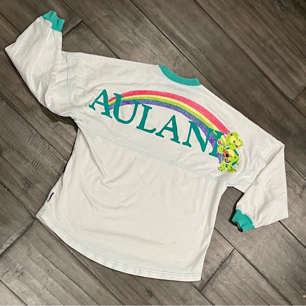 Disney Aulani Hawaiian Rainbow, Olu, and Ukulele Spirit Jersey - Size Sm…